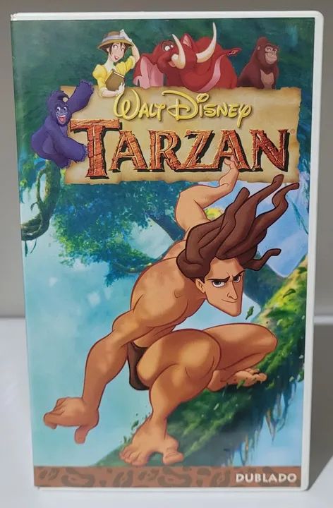 Fita VHS Filme Tarzan Clássicos Disney
