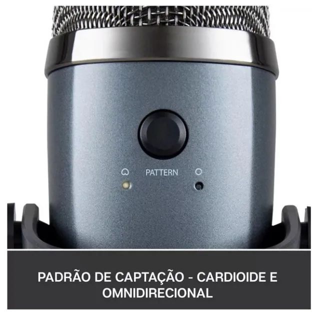 Microfone Condensador Usb Blue Yeti Nano - Cinza Shadow Grey - Foto 5