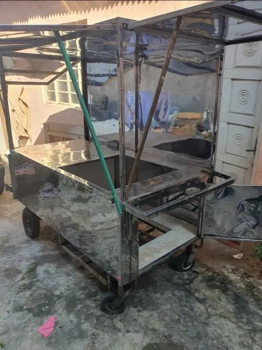 CARRINHO DE PASTEL, CACHORRO QUENTE,  FRITURA, AMBULANTE, TRAILER INOX/ZINCO, PREÇO BARATO - Foto 5