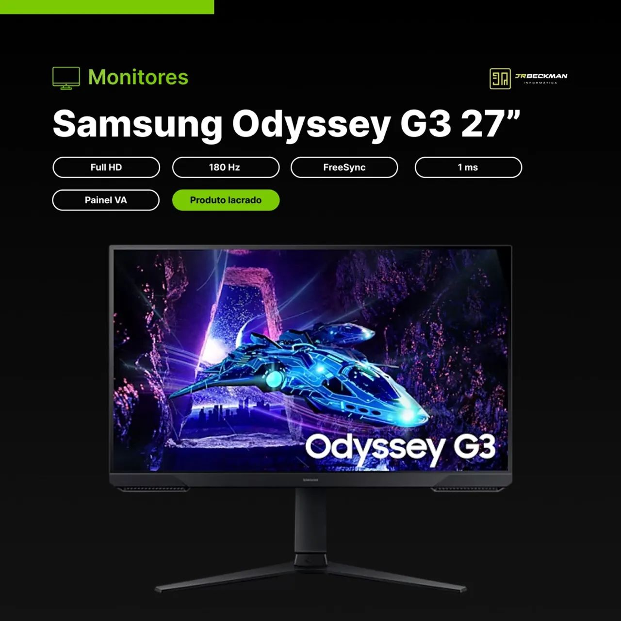 Monitor Gamer Samsung 27 180hz NOVO