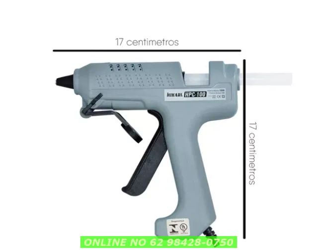 Pistola Cola Quente Profissional 100w Hikari Hpc-100 Bivolt - Foto 4