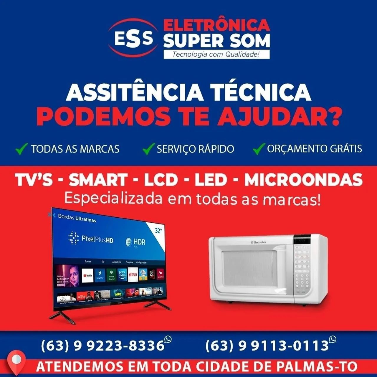 Assistência Técnica para TVs em Palmas-TO