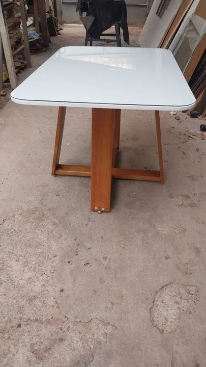 Mesa de vidro retangular 110x80 - Foto 3