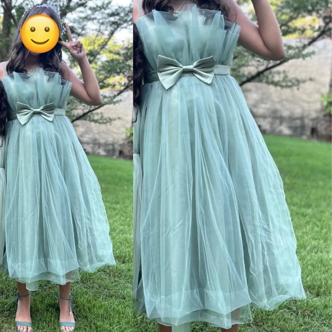 Vestido de Tule Verde para Festa