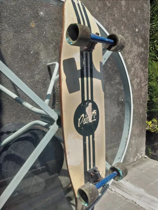 Skate longboard usado em bom estado - Foto 5