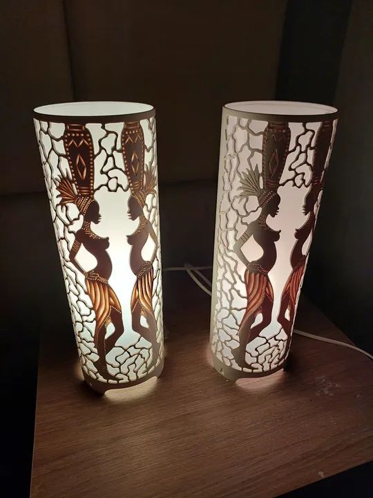 Par de Abajures Decorativos em pvc - Foto 3