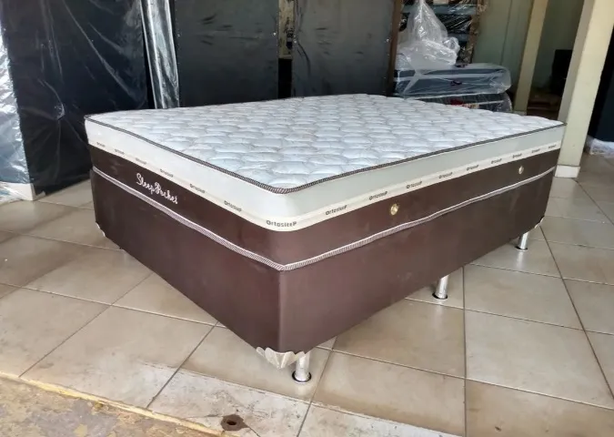 Cama box base e colchão mola brinde