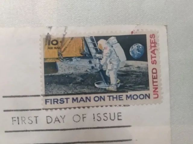 selo com envelope 1* homem na lua - Foto 3