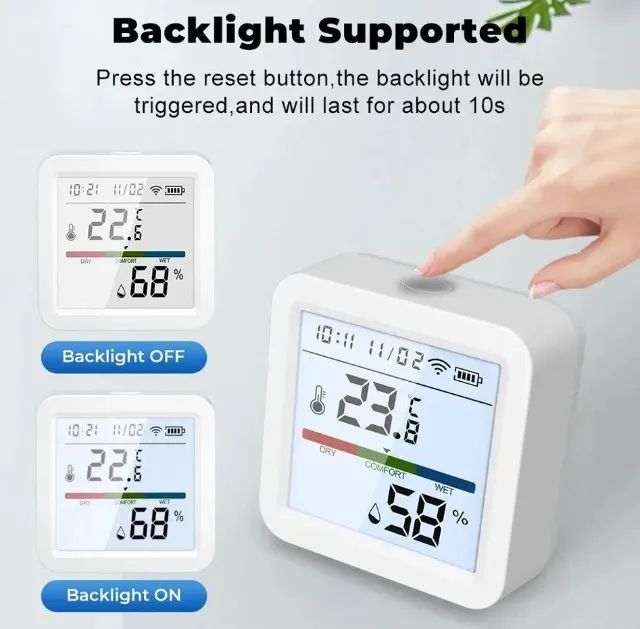 Higrômetro e Termômetro Tuya WiFi Temperatura e Umidade Casa Inteligente Alexa COD-AM583   - Foto 3