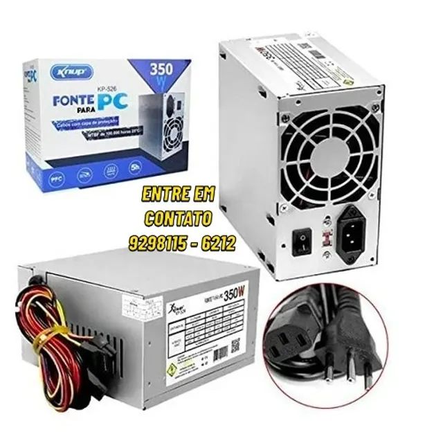 Fonte de Pc Computador 350W-Entregas 9h as 22h