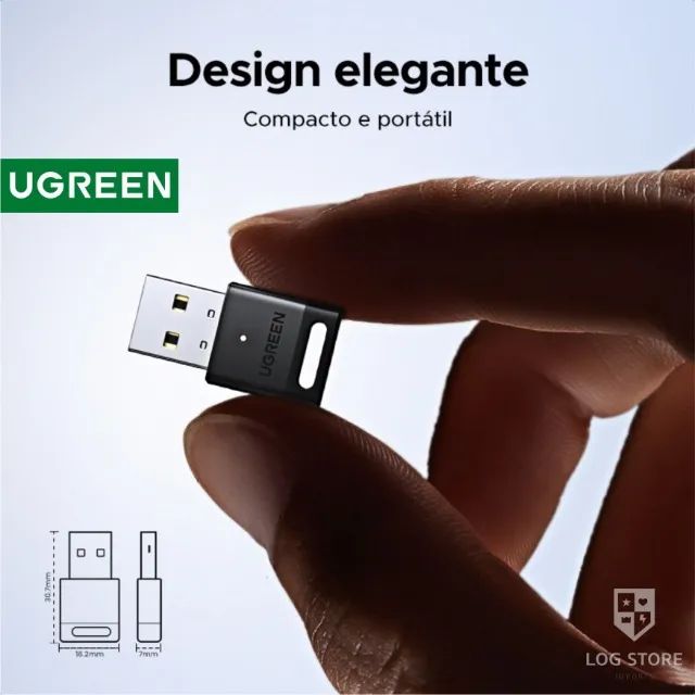 Adaptador Sem Fio UGREEN USB Bluetooth 5.4 Receptor De Transmissor Dongle Para PC Windows - Foto 5