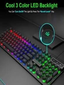 Kit Teclado e Mouse 2 em 1 Gamer Com Fio para computador - Foto 4