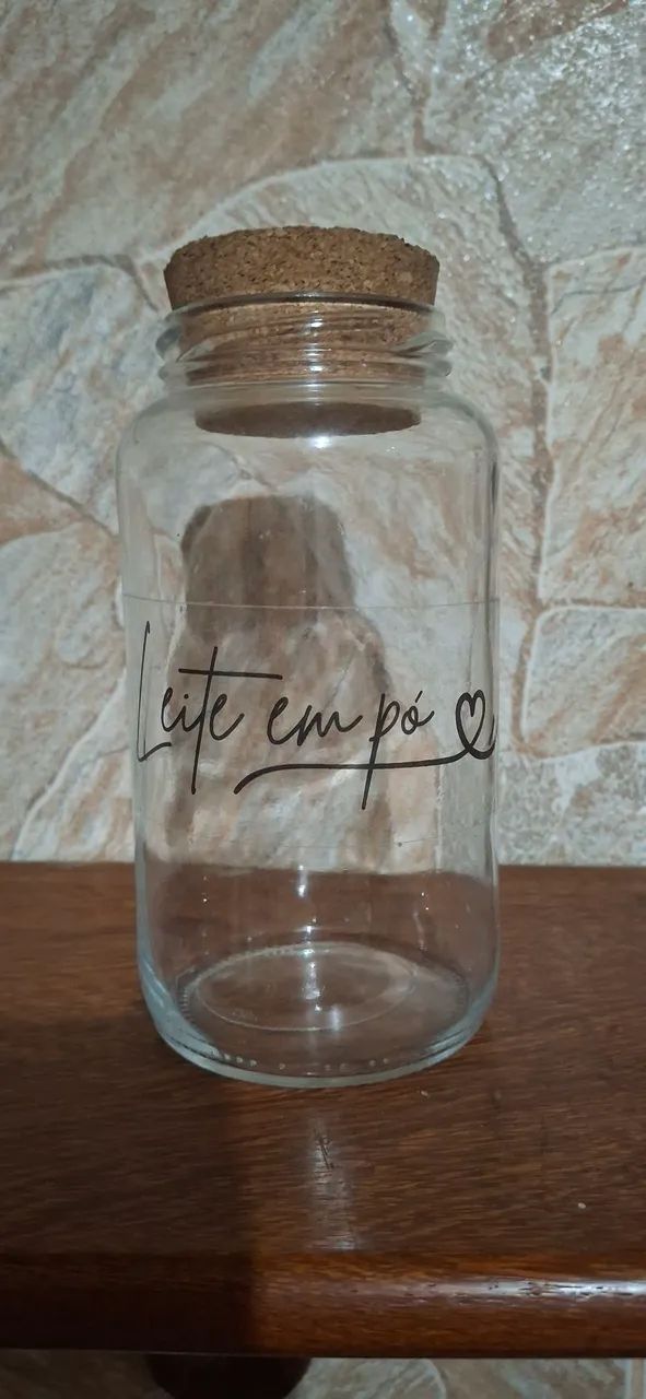 Potes de vidro com tampa de rolha - Foto 3