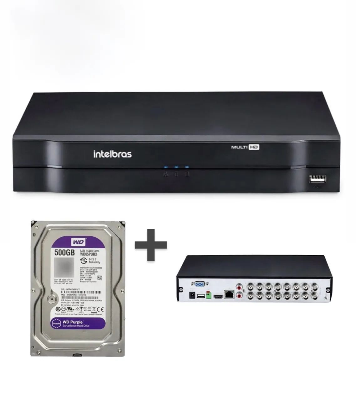 DVR Intelbras 16 Canais Multi HD + HD 500GB