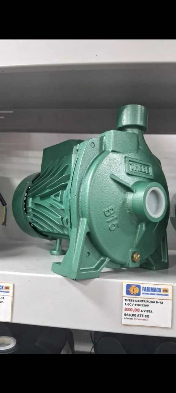 BOMBA CENTRÍFUGA 1.5CV 127/220V  VAZÃO MAX 9,5m³/h B-15 THEBE - Foto 2