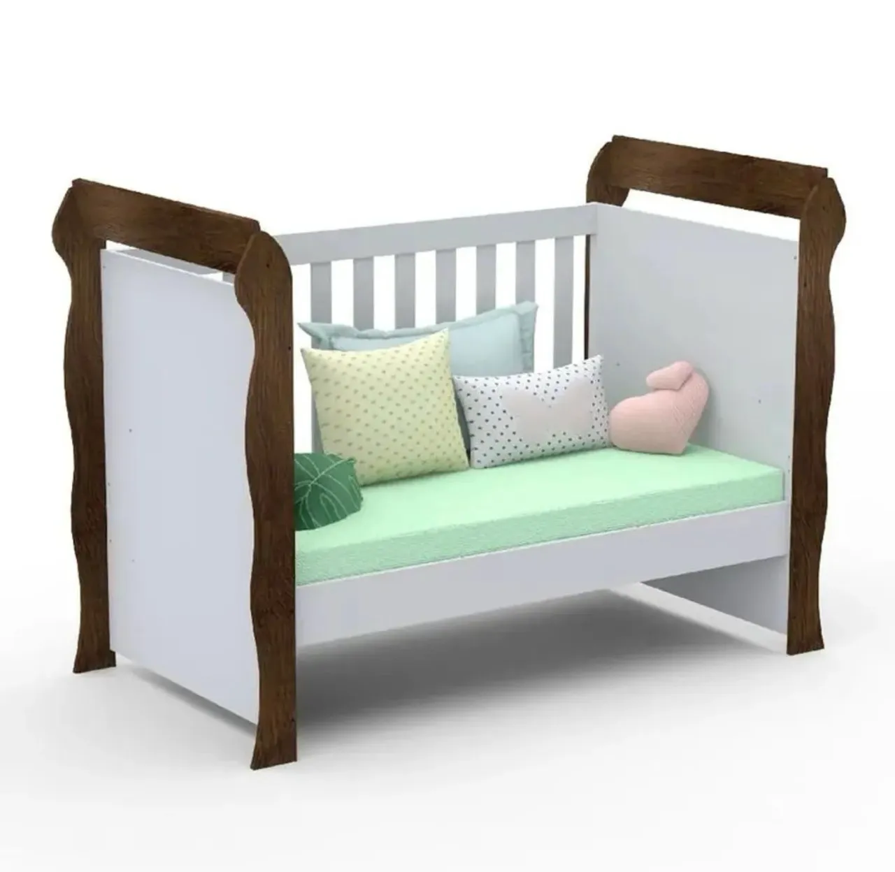Berço Infantil Moderno com Detalhes em Madeira