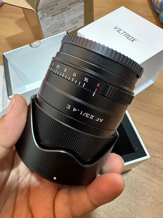 Lente Viltrox 23mm 1.4 Sony perfeita pra Zv e-10