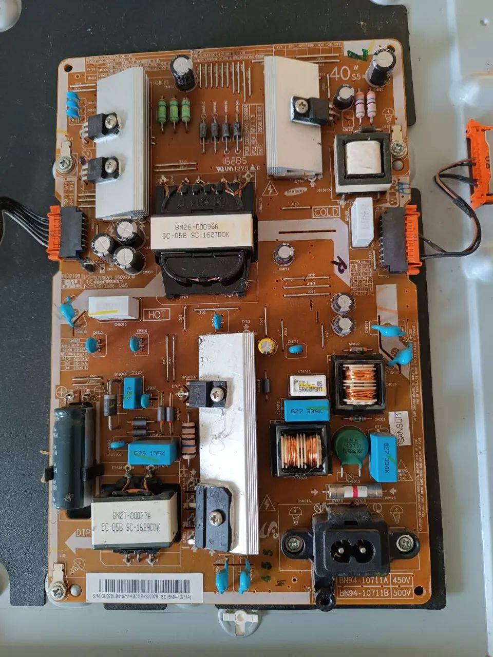 Placa da fonte tv smart Samsung un40ku6000g led tenho outras peças principal