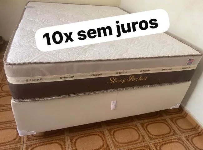 Cama box casal novo