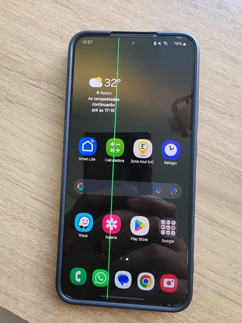 Samsung S22 + plus 128gb preto linha verde troco