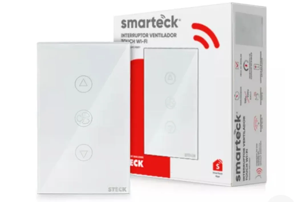 Interruptor Ventilador Touch Wi-Fi Smarteck