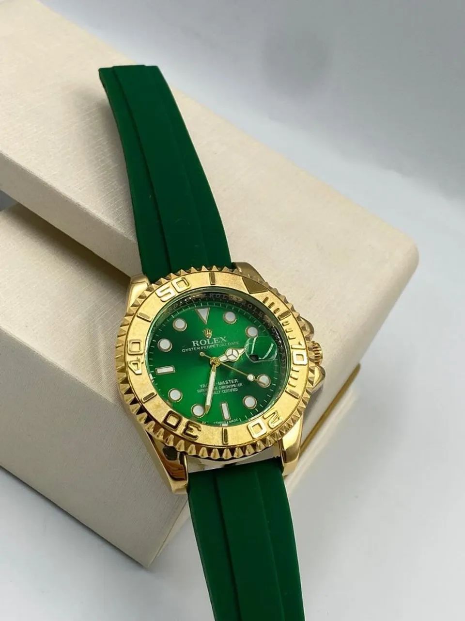 Rolex Yacht-Master, semi automático, a prova dágua, com Pulseira de Borracha - Foto 2