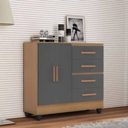 Cômoda Life pop cinza 