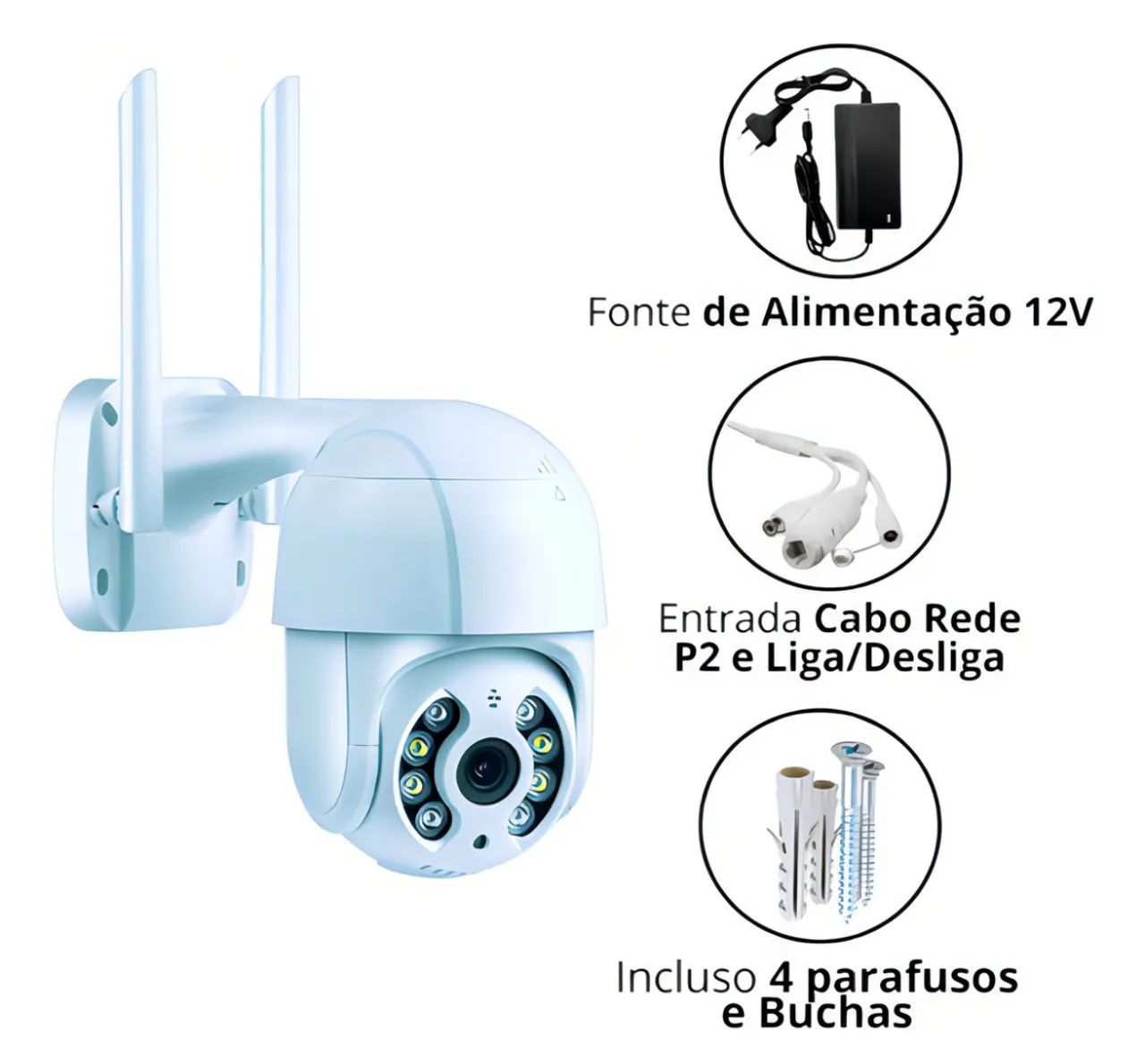 CÂMERA DE SEGURANÇA Wi-Fi SMART NOVA NA CAIXA - Foto 5