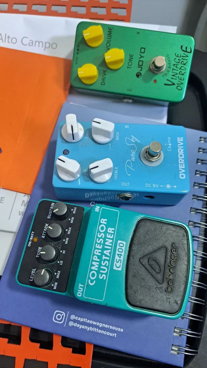 Pedais de Efeito para Guitarra:- Compressor, Overdrive - Foto 3