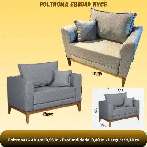 Poltrona Nice no linho 