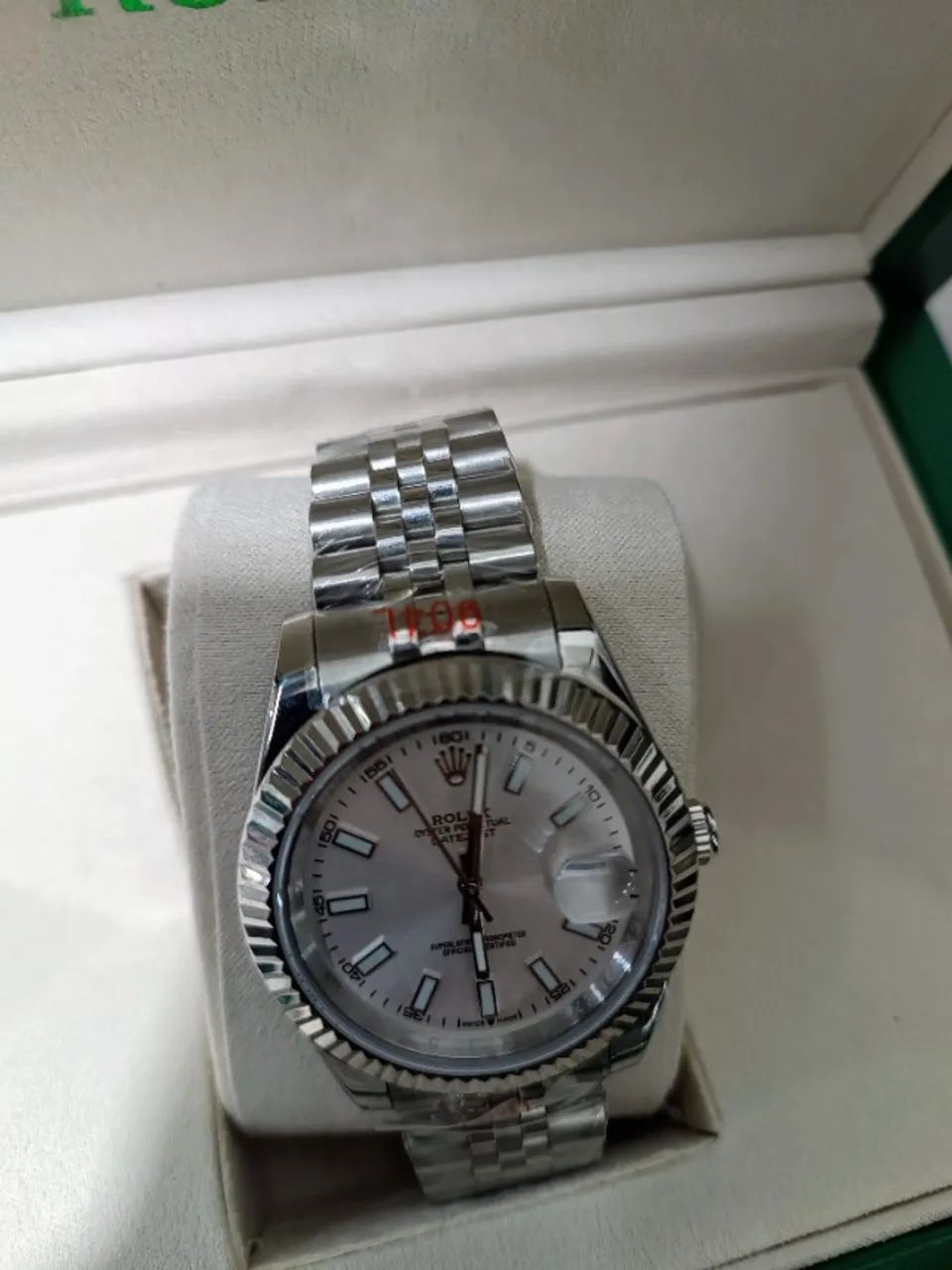 Relógio ROLEX AUTOMÁTICO PREMIUM DATEJUST Fundo Branco - Foto 5