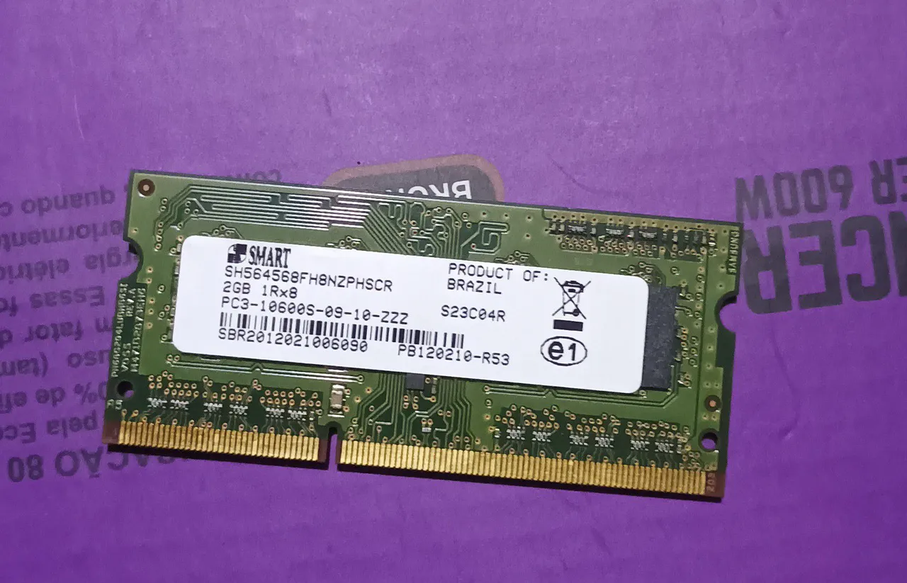 Memória RAM2GB DDR3 para Notebook