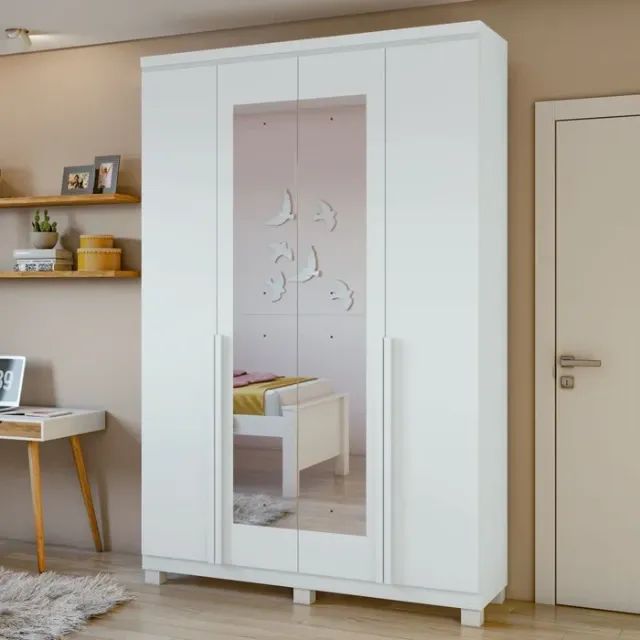Guarda-Roupas ABDON de 3 Portas com Espelhos - Foto 2