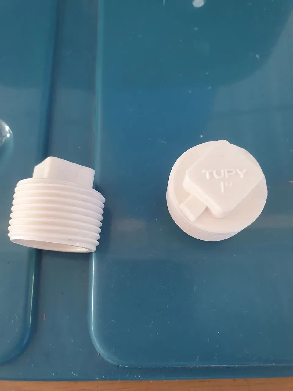 10 plug rosca pvc branco 1"