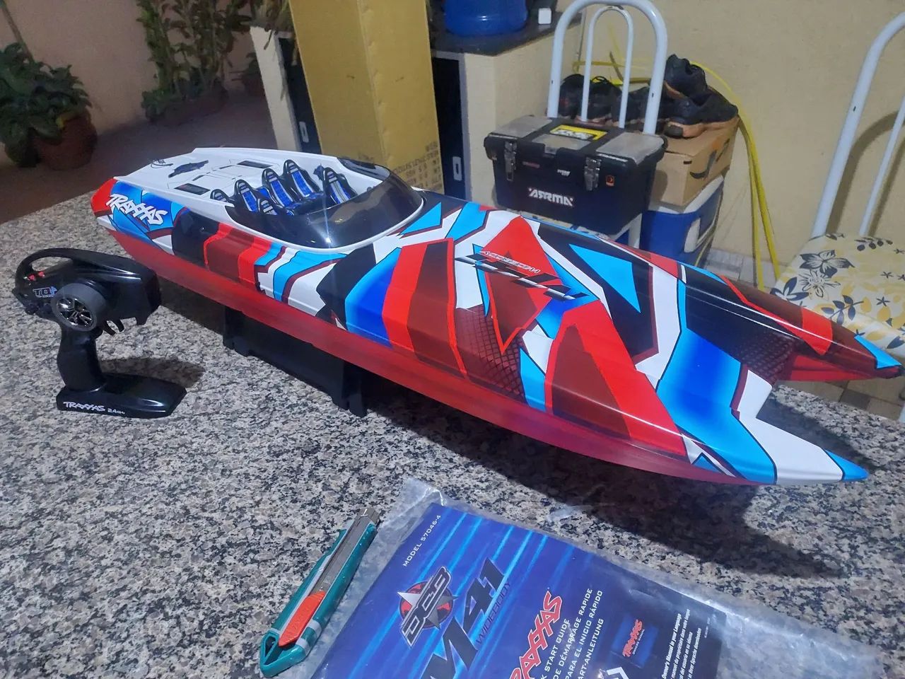 LANCHA TRAXXAS DCB M41 CATAMARAN RTR TQI TSM RED 57046-4