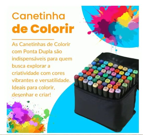 Kit Livro de Colorir Bobbie Goods Caderno 50 Páginas + Estojo Canetinhas Ponta Dupla 24pçs - Foto 2