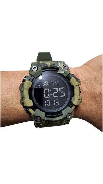Relógio Skmei verde camuflado Digital Militar Anti-Shock 1968 50metros com cronômetro  - Foto 2