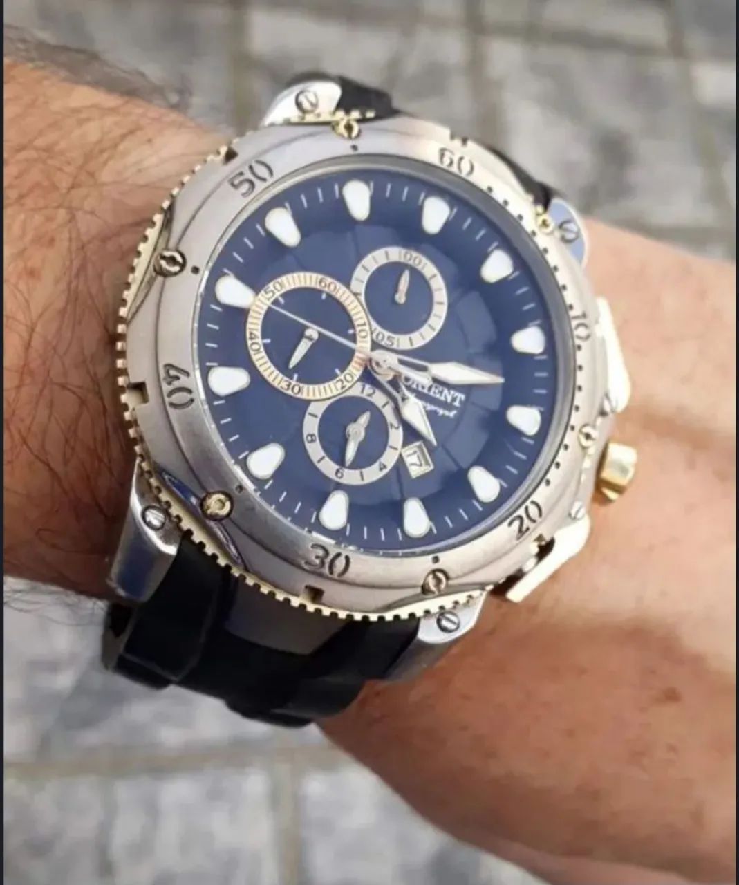Relógio Orient Chronograph Masculino, nunca foi usado.  Estado de zero