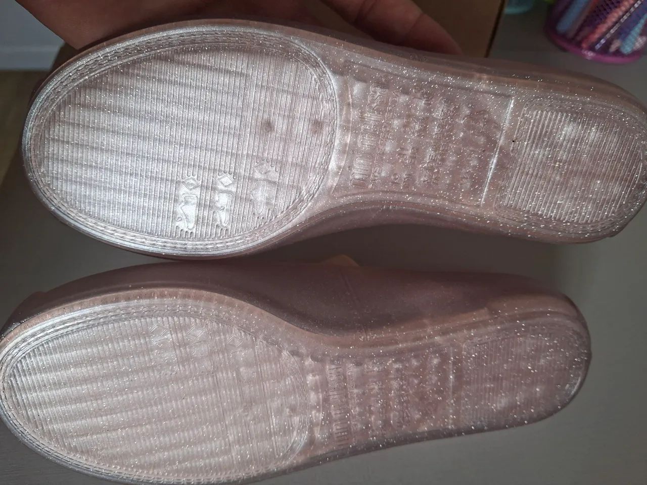 Sapatilhas Mini Melissa Bailarina Glitter Rosa Bebê - Foto 2
