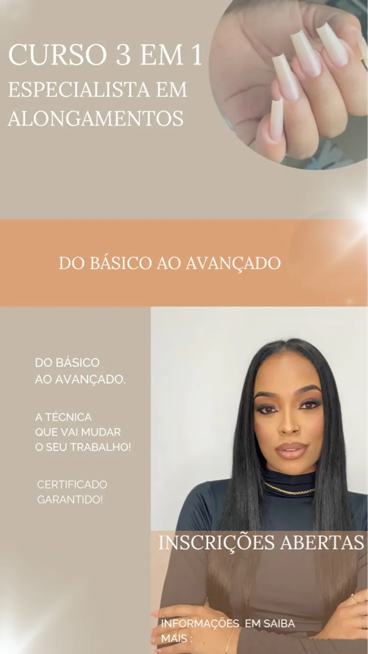 Curso alongamento de unhas ?
