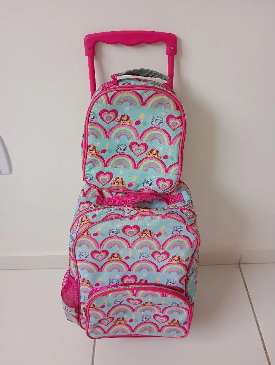 Mochila de rodinhas infantil com lancheira - Paw Patrol