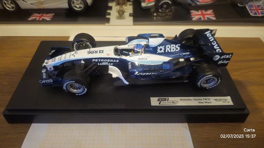1/18 hotwheels ウィリアムズトヨタ FW29 A.ブルツ Williams - Toyota FW29 - 1:18 - Hobbies e coleções - Jardim