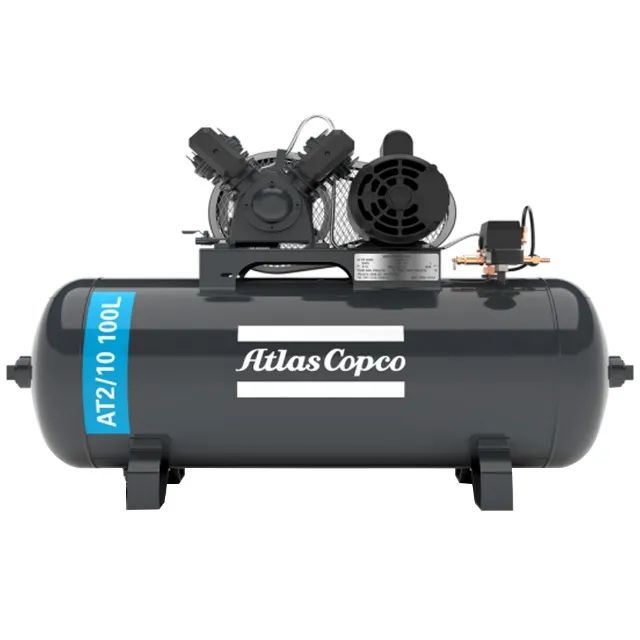 Compressor de ar elétrico Atlas Copco AT2/10 H100L 100L 2hp 127/220V
