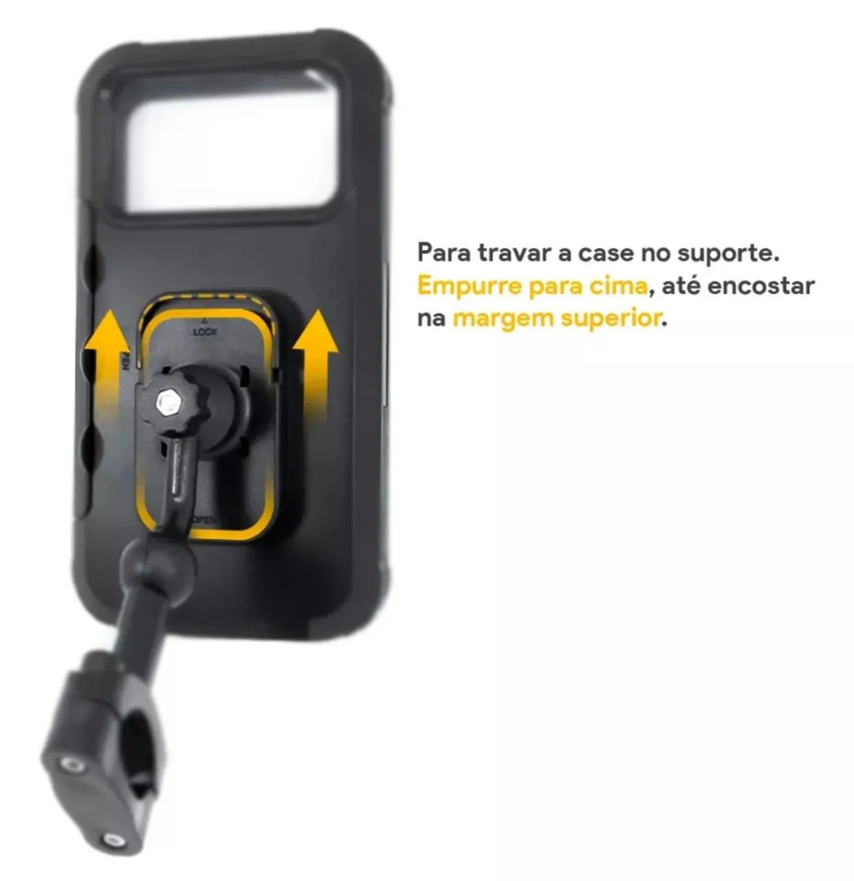 Suporte para Celular para Moto - Universal - Preto - Foto 5