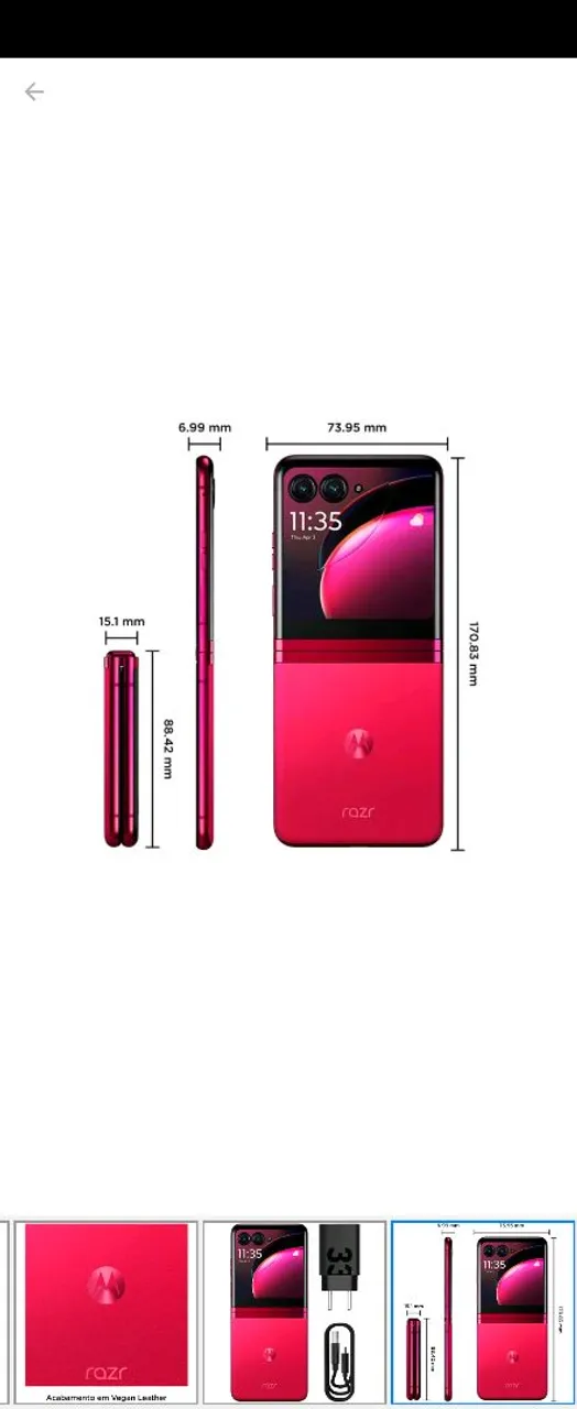 Motorola Razr 40 Ultra 5G - Magenta (8GB/256GB) - Semi Novo