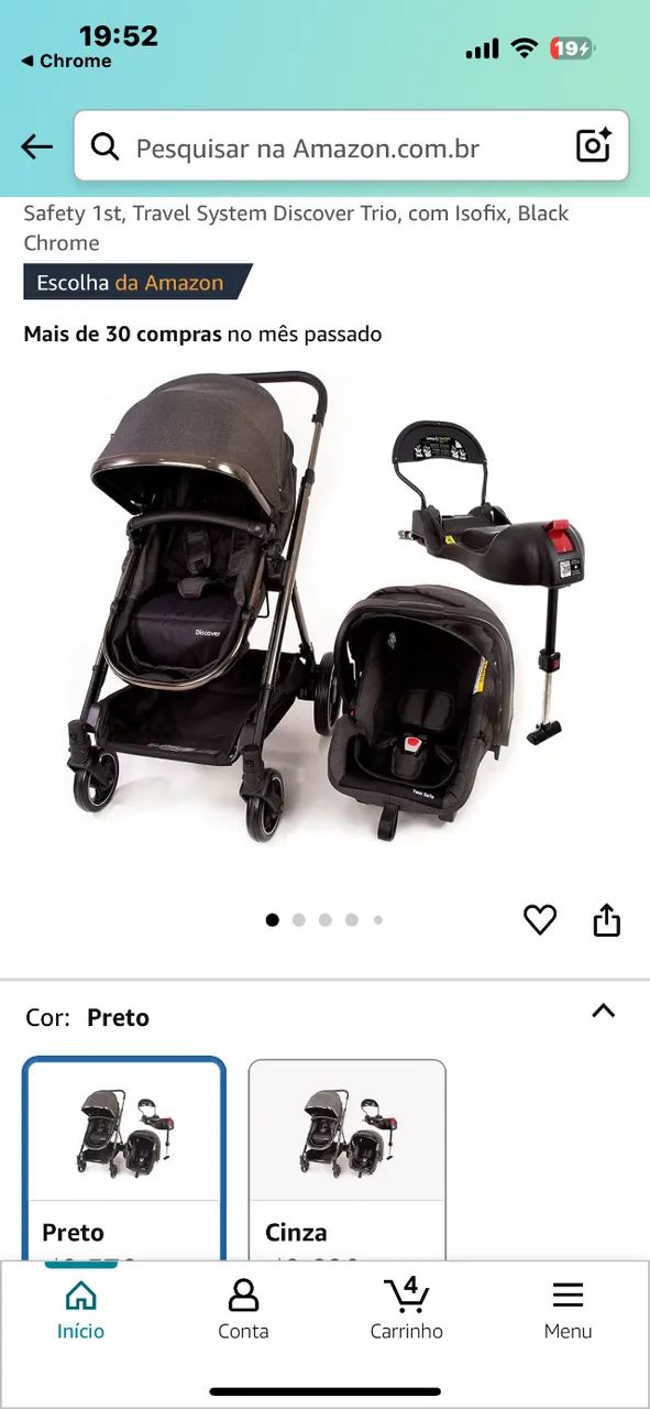 Kit bebê com, carrinho de bebê, Moisés, base veicular com isofix