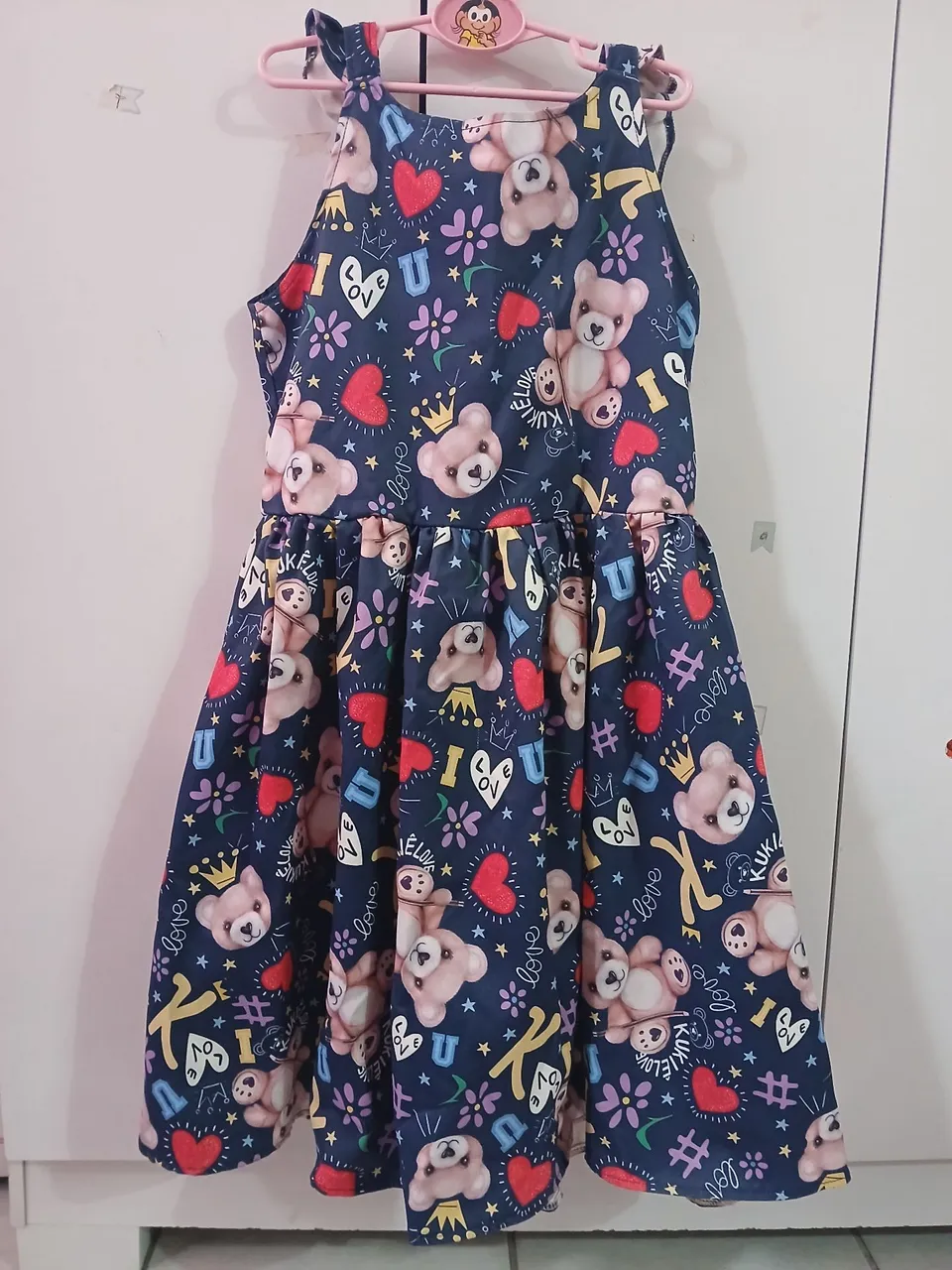 Vestido Infantil Estampado de Ursinhos