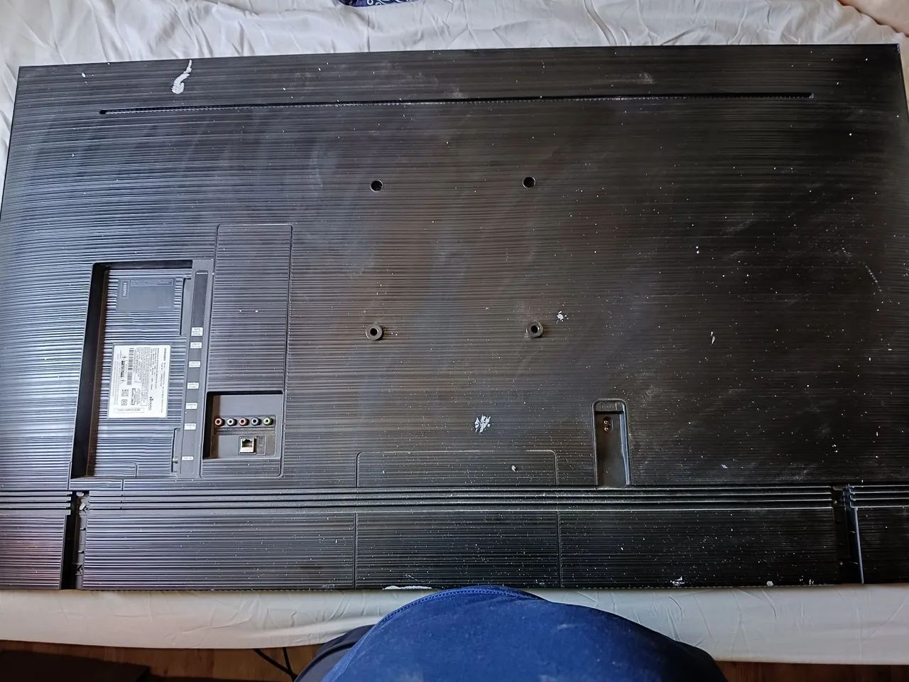 Tv smart sansung 4k 55 polegadas com pequeno detalhe