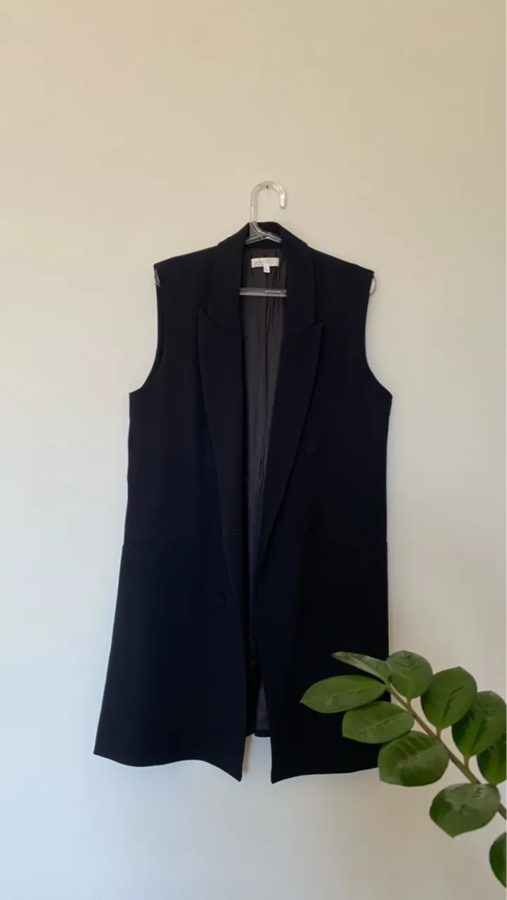 Colete longo NK Store - preto elegante