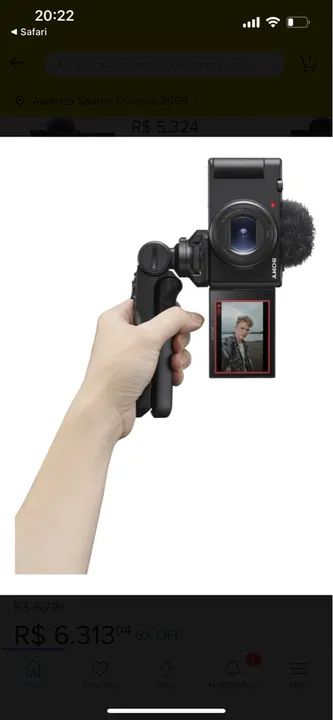 Câmera Digital Sony Zv-1 Ii Zv-1m2 Preta Vloggers Youtubers Nova Lançamento - Foto 4